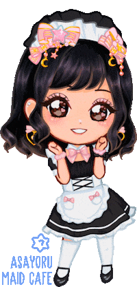 asayoru_cafe kawaii cafe chibi anime girl Sticker