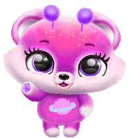 TutoTOONS pink wave kid waving Sticker