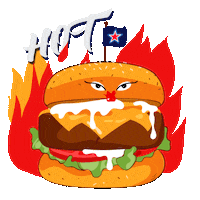 Burger Sanvalentin Sticker by Zena Alsea