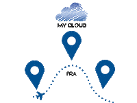 MYCLOUDtransithotel fra layover stopover frankfurtairport Sticker