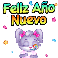 Celebrar New Year Sticker by Lucas and Friends by RV AppStudios