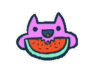 Hungry Cat Sticker