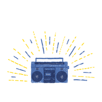 boombox GIF by Martina Scott