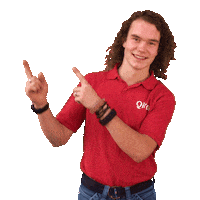 Qirion pointing left links wijzen Sticker