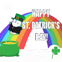 St Patricks Day Rainbow Sticker by Pudgy Penguins
