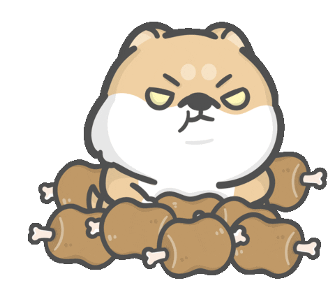 Dog Eat Sticker by Hi John