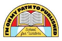 SchoolforWriters colorful book books bold Sticker
