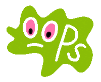 Red Eyes Oops Sticker by Sarah The Palmer