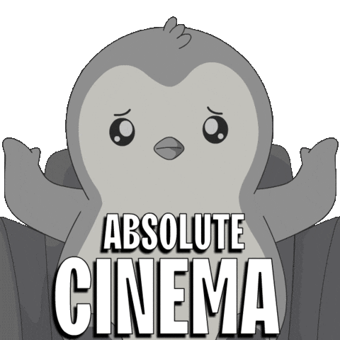 Penguin Cinema Sticker by Pudgy Penguins