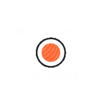 Best Sushi In Town Sticker by luckyapple