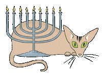 Cat Hanukkah Sticker