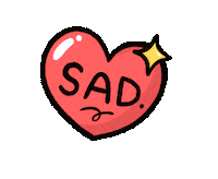 Sad Heart Sticker