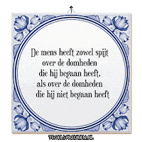 Reflectie Jammer Sticker by Tegelspreuken.nl