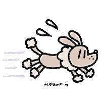 Run Away Dog Man Sticker by Scholastic