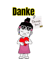 German Thanks Sticker by Zhotcita