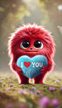 TheMonsterLibrary heart kawaii i love you furry GIF