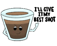 thedesigningpat coffee best shot caffeine Sticker