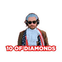 Ten Of Diamonds Sticker