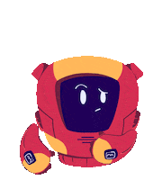 Confused Robot Sticker by Ta3leem