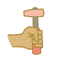 Hammer Made By Hand Sticker by taudrey jewelry