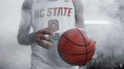 Nc State Basketball Spinningball GIF by NC State Athletics