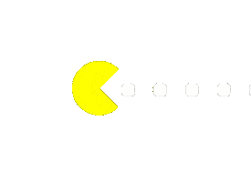 Pac Man Eating Sticker