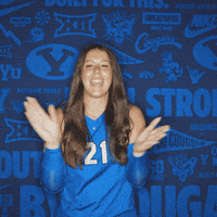 Ncaa Volleyball Go Cougs GIF by BYU Cougars
