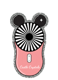 castlecrystals summer fan mickey mickey mouse Sticker