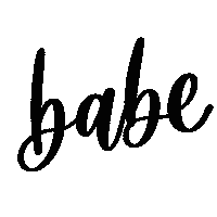 sincerelycitra babe calligraphy letter handwriting Sticker