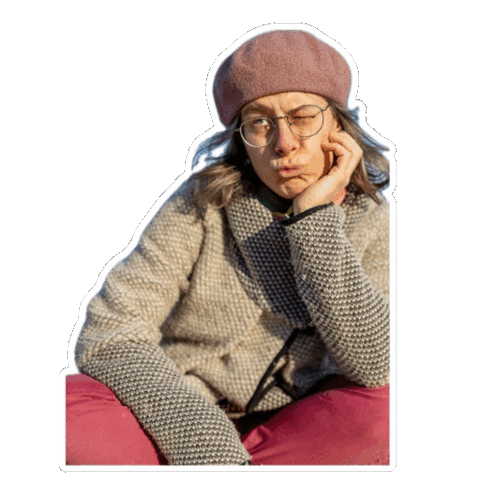 JannetteKneisel giphyupload thinking self portrait nachdenklich Sticker