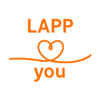 lappgroup love heart white orange Sticker