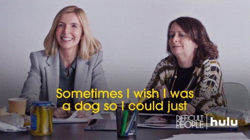 difficult people dogs GIF by HULU