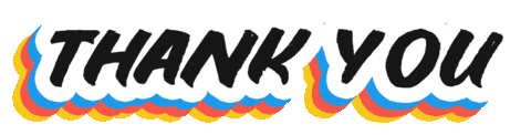 Thanks Thank You Sticker by Nueva Creative