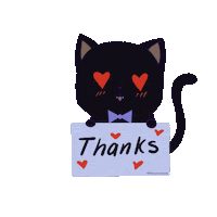 thecattomtom love thanks thankyou thank Sticker