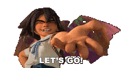 Lets Go Dreamworks Sticker by Forgotten Island