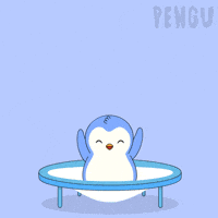 Jumping Feel Good GIF by Pudgy Penguins