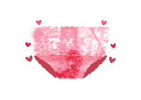 caitlindawart heart hearts period pants Sticker