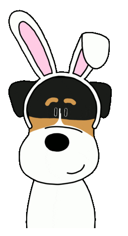 Easter Bunny Dog Sticker