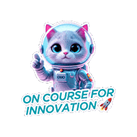 Cat Astronaut Sticker by BTA Aditivos