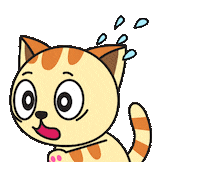 Scared Cat Sticker by My Girly Unicorn