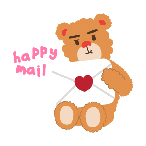 grumpyjohnstore giphyupload bear mail unboxing Sticker