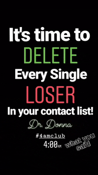 4Amclub Delete GIF by Dr. Donna Thomas Rodgers