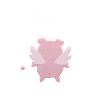 Happy Flying Pig Sticker by PositivelyPigasus