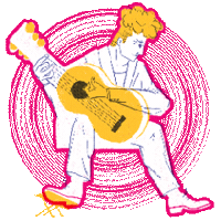 Guitar Tychy Sticker by Miejskie Centrum Kultury w Tychach