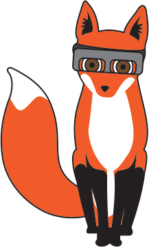 littlemetalfoxes giphyupload littlemetalfoxes optivisor fox magnifier fox Sticker