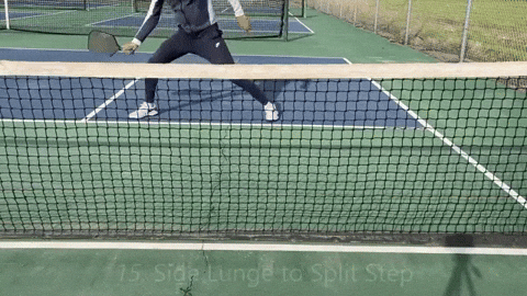 Bài tập chùng chân ngang và bước chia (Side Lunge to Split Step)