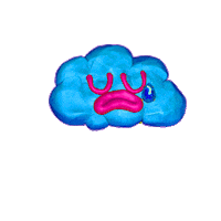 Sad Rain Sticker by JEREMY'S PLAYGROUND