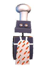 ResolutionGames robot cooking chef resolution Sticker