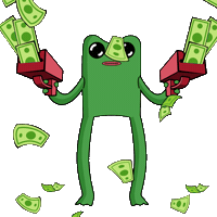 Make It Rain Money Sticker by fwogs