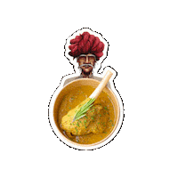 Abu Dhabi Eating Sticker by Raju Ji UAE